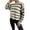 Khaki#9527, variant on BOOMNY Womens Sweaters Long Sleeve Sweaters for Women Casual Striped Crewneck Warm Knit Pullover Trendy Tops 2025 Fall Winter Knitwear