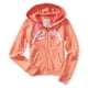 thumbnail image 2 of Aeropostale Sudadera con capucha y cremallera completa Aero 87 para mujer, naranja, pequeño Aeropostale Sudadera, 2 of 2