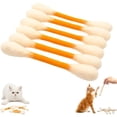 thumbnail image 2 of Cotton Swabs Cat Toys with Catnip, 6 Pk Giant Kitten Chew Sticks for Indoor Boredom, Durable Dental Teething Ropes, Big Interactive Felt Kitty Kicker Play Lover Gift Accessories, 2 of 8