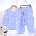 thumbnail image 1 of Ropa de dormir de algodón para bebés, niños y niñas, ropa de casa para niños de 1 a 11T, pijamas finos y ajustables, ropa de algodón para niños, lindo Jersey, 1 of 4
