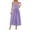 Purple, variant on Elara Women's Lace Up Long Dress Summer High Waistline Spaghetti Strap Dress