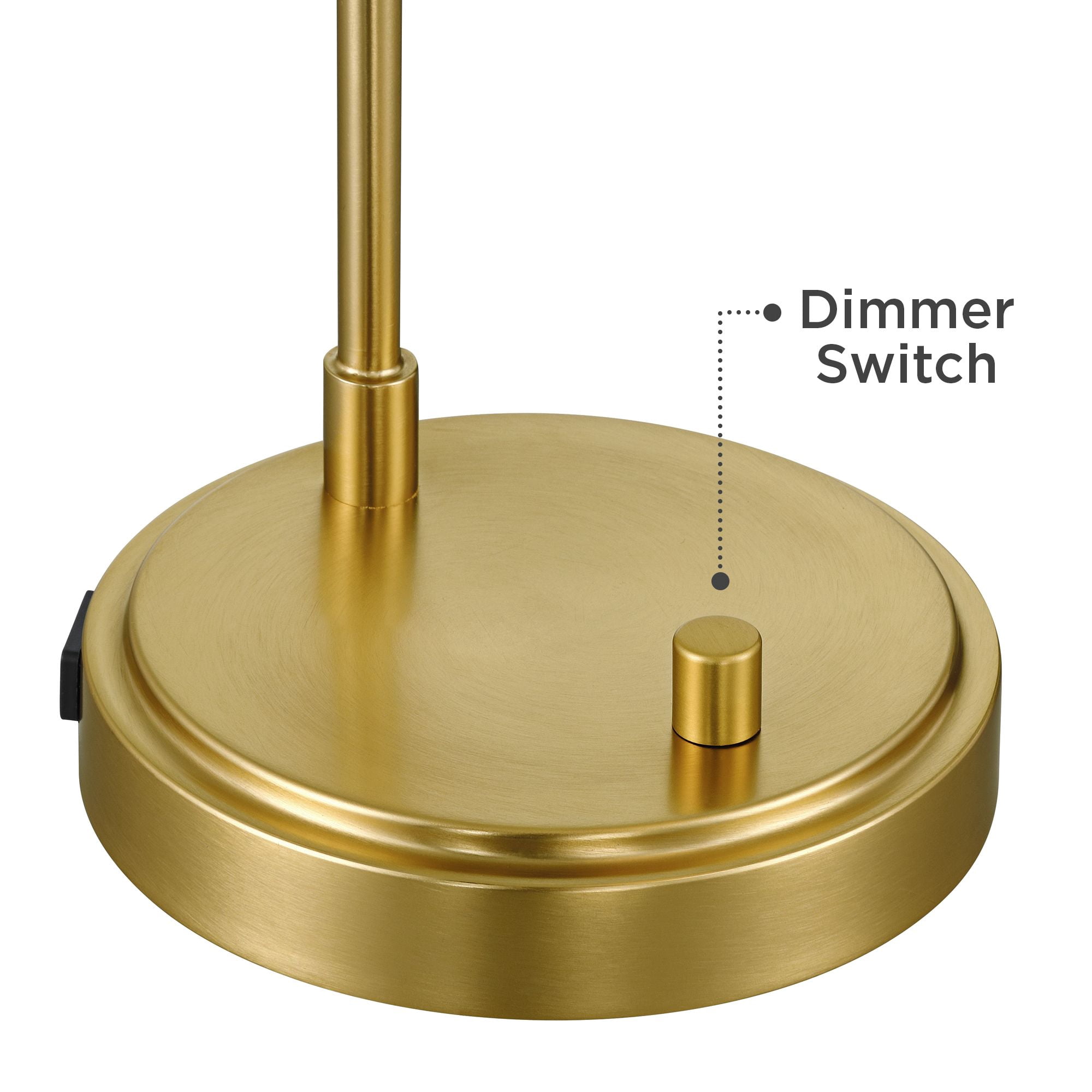 360 Lighting Kelowna 25" High Modern Desk Lamp USB Port AC Power Outlet Gold Antique Brass Finish Metal White Globe Shade Charging