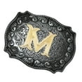 thumbnail image 1 of Hebil de Cinturón Alfabeto, Hebils Grandes Pteado Dorado de Vaquero Occidental, 26 Seleccionar METRO Macarena Los hombres hebilla de cinturón, 1 of 8