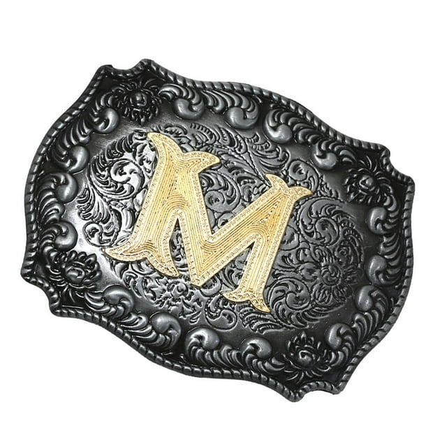 Hebil de Cinturón Alfabeto, Hebils Grandes Pteado Dorado de Vaquero Occidental, 26 Seleccionar METRO Macarena Los hombres hebilla de cinturón