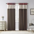thumbnail image 4 of Pemberly Row Polyester Fabric Window Panel with Lining in Brown/Red, 4 of 12