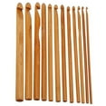 thumbnail image 2 of Conditiclusy 12Pcs Bamboo Wooden Handle Crochet Hooks 3mm-10mm Knit Needle Yarn Handcraft, 2 of 7