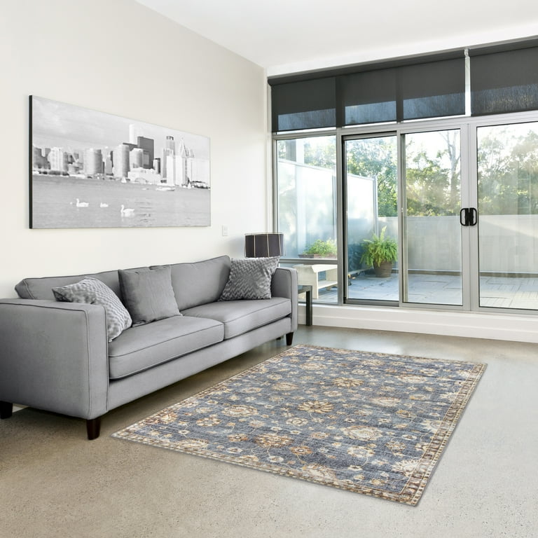 Mainstays Contabria Gray, Indoor Area Rug, 4'11