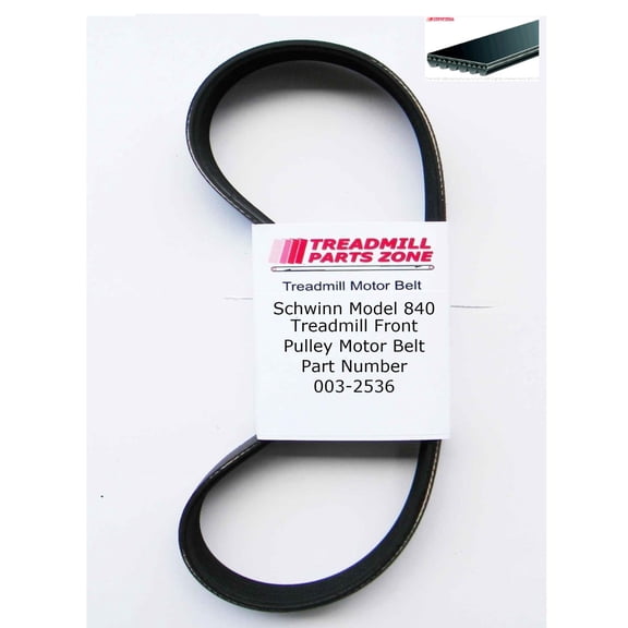Treadmillpartszone Replacement Schwinn Model 840 Treadmill Front Pulley Motor Belt Part Number 003-2536