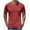 Red, variant on Coorders George Men's Knit Round-Neck Shirt with Short Sleeve, Solid Button Tee for Summer,Gray,M