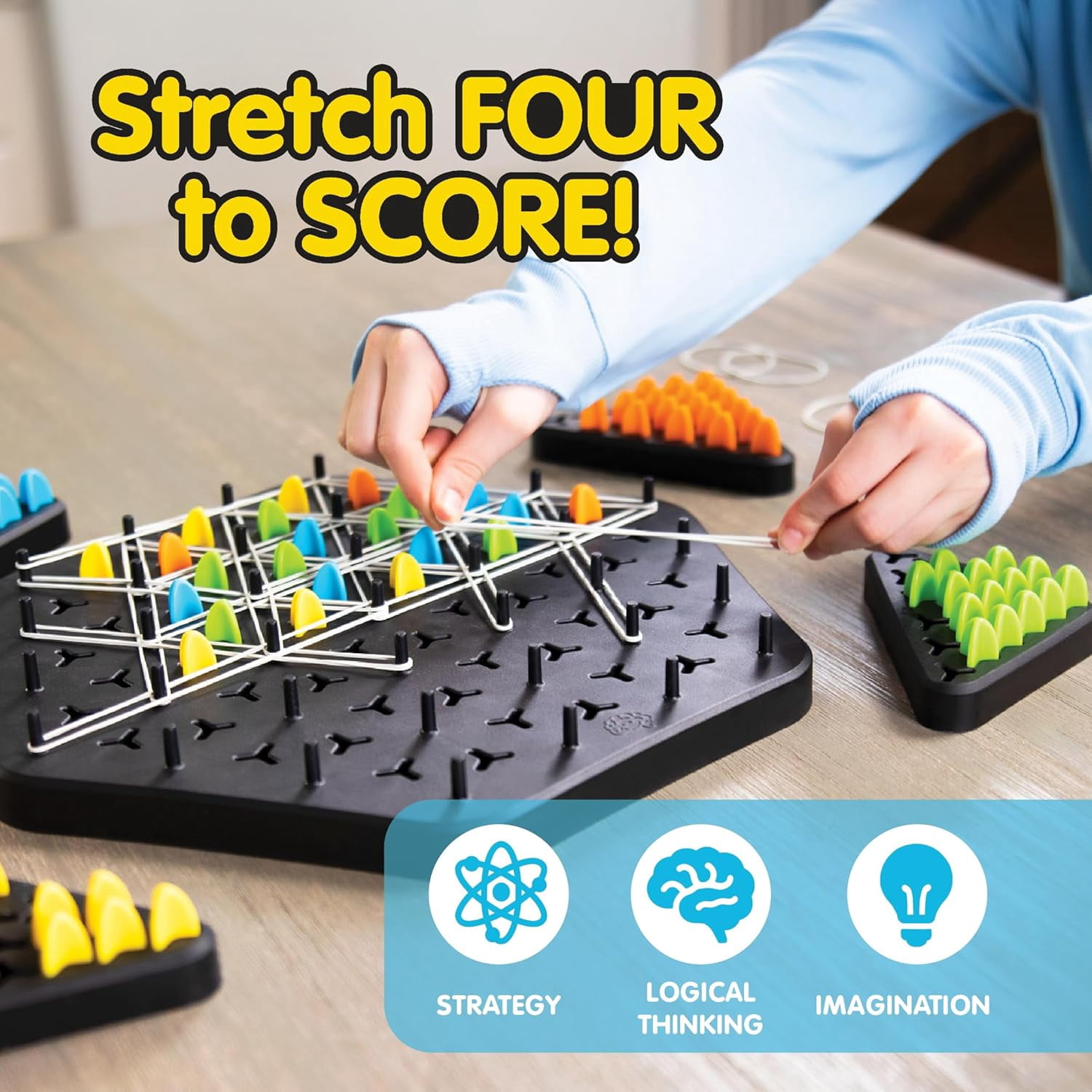 Triggle Triangle Chess Board Game - Board Games for Family Night - Strategic Game Play - Multi-Player Board Games - Builds Hand & Eye Coordination - Preschool Toys, Ages 8+