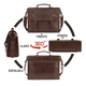 thumbnail image 2 of Maletin Porta Laptop 15.6 Pulgadas De Cuero Cafe Malubero Malu2181, 2 of 3