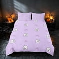 thumbnail image 3 of Homewish Halloween Ghost Bedding, Cute Coquette Bow Duvet Cover Full, Lavender, Polka Dots Reversible 3pcs, 1 Duvet Cover and 2 Pillowcases, 3 of 6