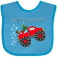 thumbnail image 3 of Inktastic Merry Christmas- Santa Drives a Monster Truck Boys or Girls Baby Bib, 3 of 4