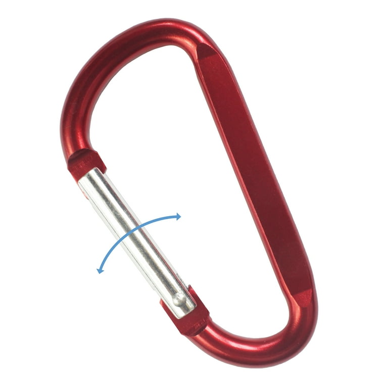 20pcs 2.4 Aluminium Carabiner Clip Durable Spring-loaded Gate Keychain Hook