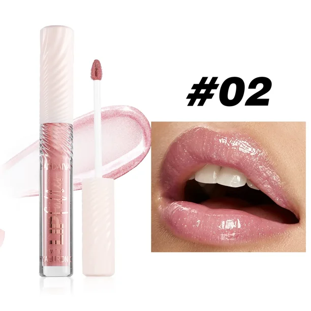 Heallor-brillo de labios sólido claro al agua, tinte de labios rosa, cristal de espejo, lápiz labial hidratante, maquillaje