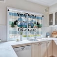 thumbnail image 5 of Camping Happy Camper Kitchen Curtains, Vintage Tree MountainShort Window Curtains Set of 2, Window Treatment Tier Curtains for Kitchen Over Sink Dining Room Decor (26x36 Inch), 5 of 6