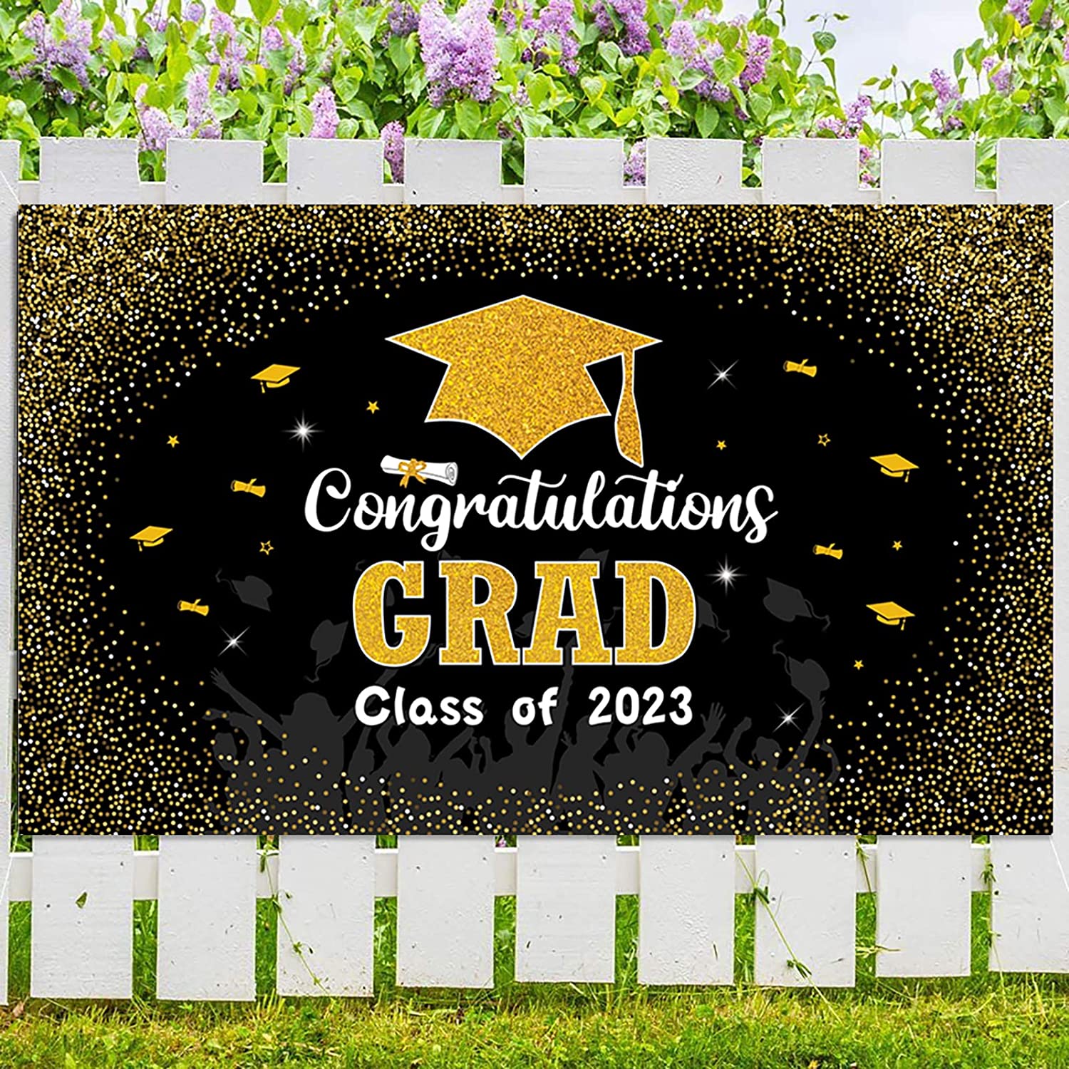 Elegant Graduation Party Decorations, 2023 Foil Latex Balloon Cupcake