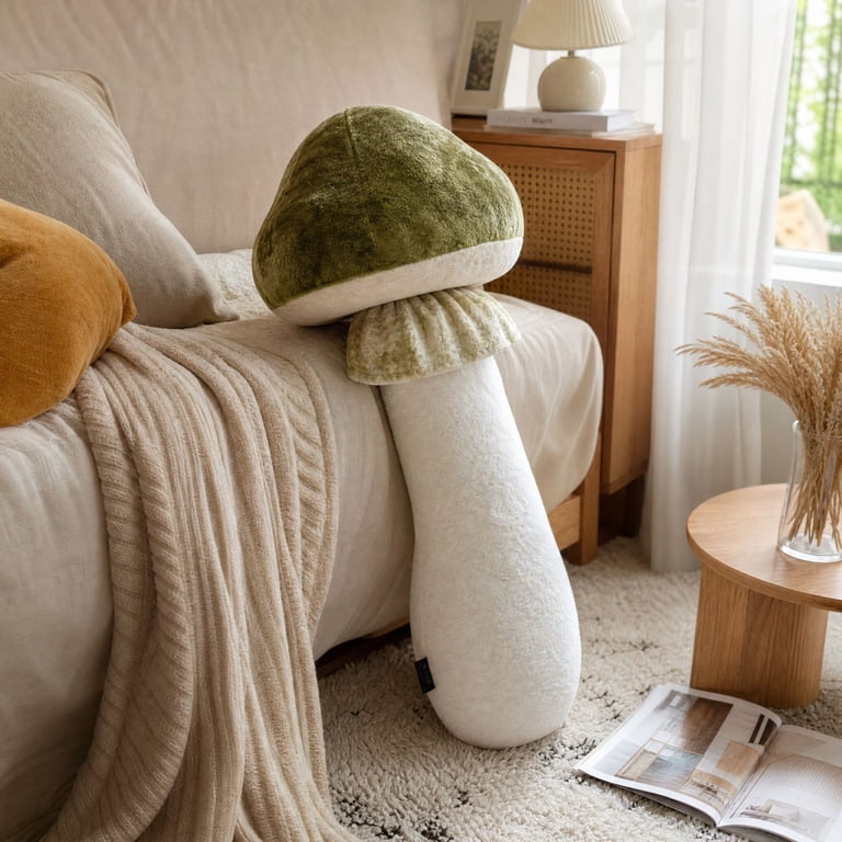 Mushroom Decorations Plush Mushroom Pillow Whimsical Boho Room Decor ...
