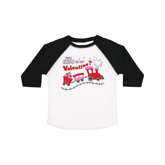 Inktastic Will Choo Be My Valentine? Valentine's Day Train Boys or Girls Toddler T-Shirt