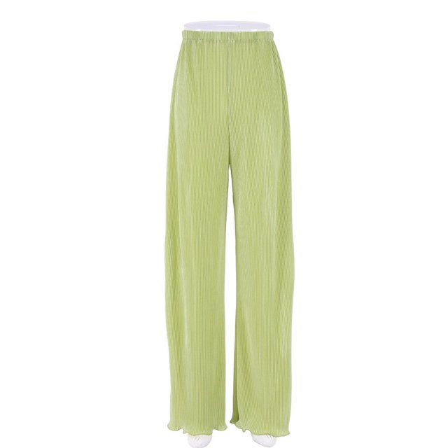 Conjunto de dos piezas de camisa plisada para mujer, pantalones de pierna ancha de cintura alta, traje informal elegante de manga larga para mujer, conjunto a juego Tan Jianjun unisex