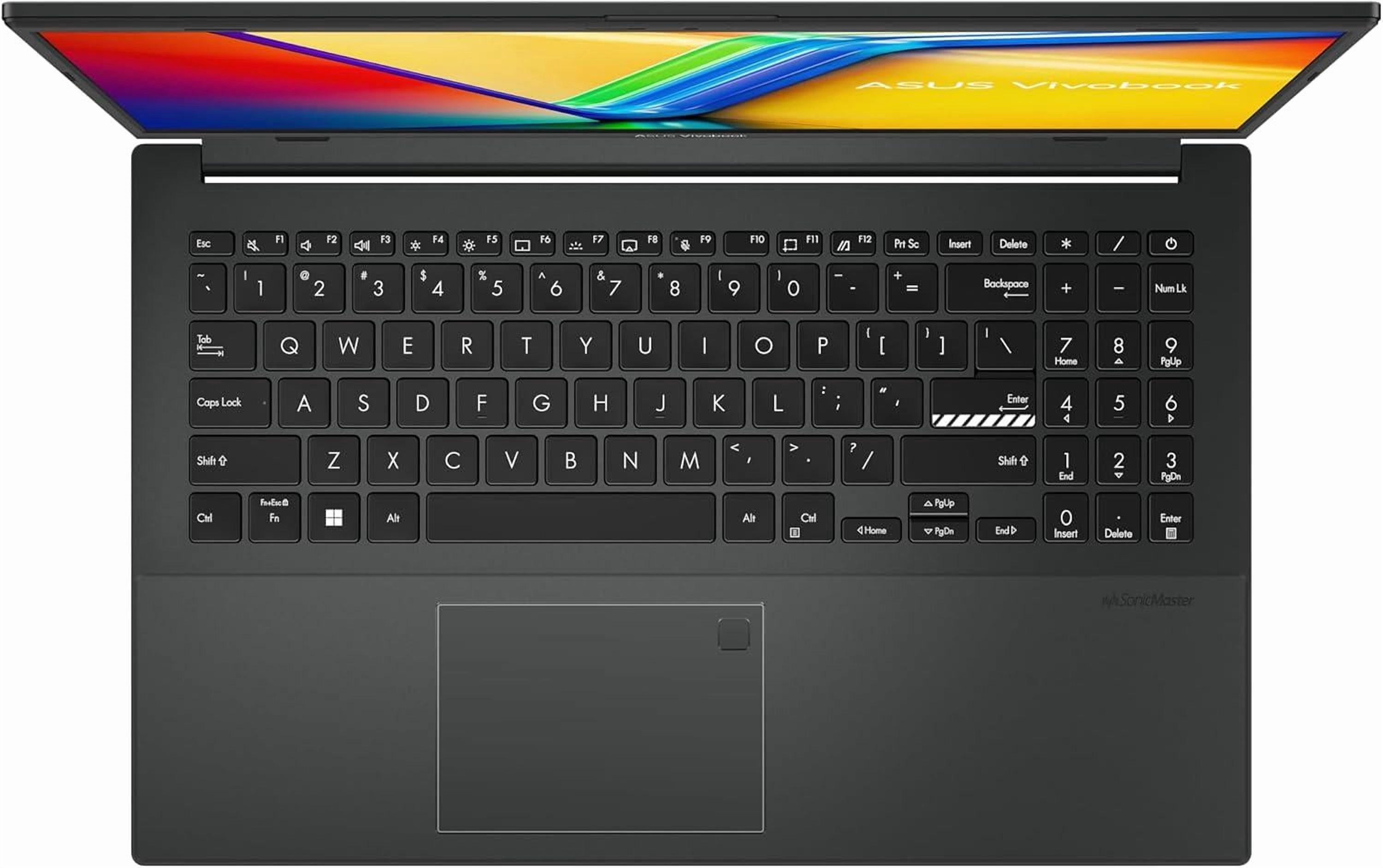 ASUS Vivobook Go 15.6 FHD Slim Laptop, AMD Ryzen 3 7320U Quad Core Processor, 8GB DDR5 RAM, 256GB SSD, Windows 11 Home, Fast Charging, Webcam Shield, Military Grade Durability, Black, E1504FA-AB34