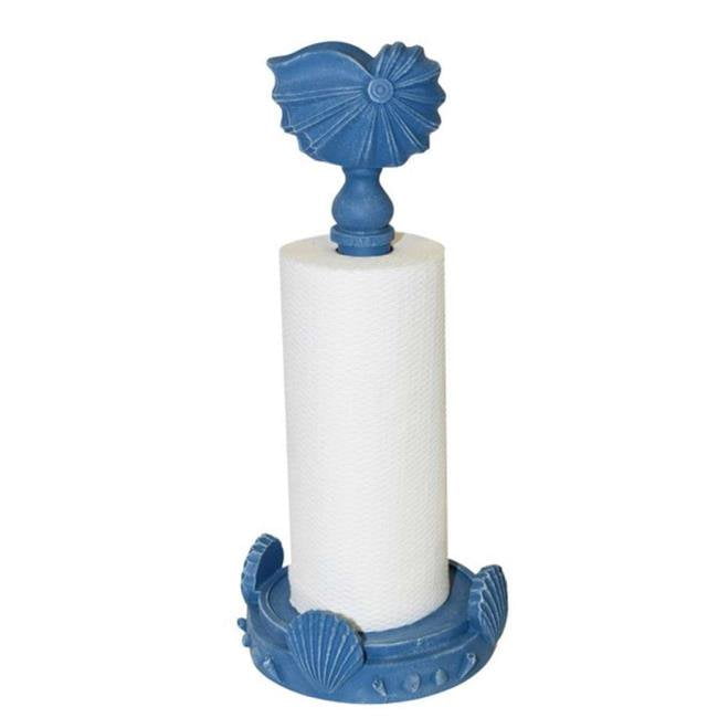 Hickory Manor Home HM734 Coastal Blue Nautilus Paper Towel Holder Coastal Blue Walmart