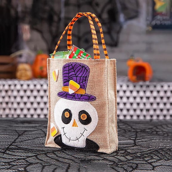 Halloween decorations linen tote bag festival party kinder