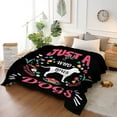 thumbnail image 3 of Just Girl Loves Dogs Blanket Soft Blankets and Throws Flannel Cozy Lightweight Quilt Gift Perfect for Bed Sofa Couch-80 x60 Large for Adult, 3 of 6