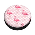 thumbnail image 3 of Bingfone Cute Flamingo With Heart Spare Tire Cover Weatherproof Universal Wheel Protectors For Rv Camper Travel Trailer Suv Truck 17 Inch, 3 of 9