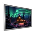 thumbnail image 2 of Designart "Nursery Adorned with Colorful Cute Animals II" Landscapes Framed Wall Art Decor - Traditional Green Northern Lights Hallway Framed Wall Art Decor, 2 of 6
