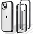 thumbnail image 1 of IBAOLEA Compatible for iPhone 13 Pro 6.1 inch (2021) Case Clear PC Back+ TPU Electroplated Edge Anti-Yellow Cases Shockproof Shell Protective Bumper Cover (Black) Black iPhone13 Pro Case, 1 of 6