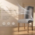 thumbnail image 6 of Snugway Dining Chair Grey Upholstered Parson Chair with Nailhead Trim, Set of 4, 6 of 8