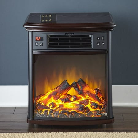Classic Flame Infrared Electric Fireplace Portable Electric Fireplace Night Stand w/ Infrared Heating and Remote Control by e-Flame USA ()