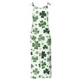 thumbnail image 4 of Staron Women's Printed Sleeveless Casual Overalls Jumpsuit St. Patrick's Day Pattern Loose Comfy Romper with Pockets, Green 4XL, 4 of 5