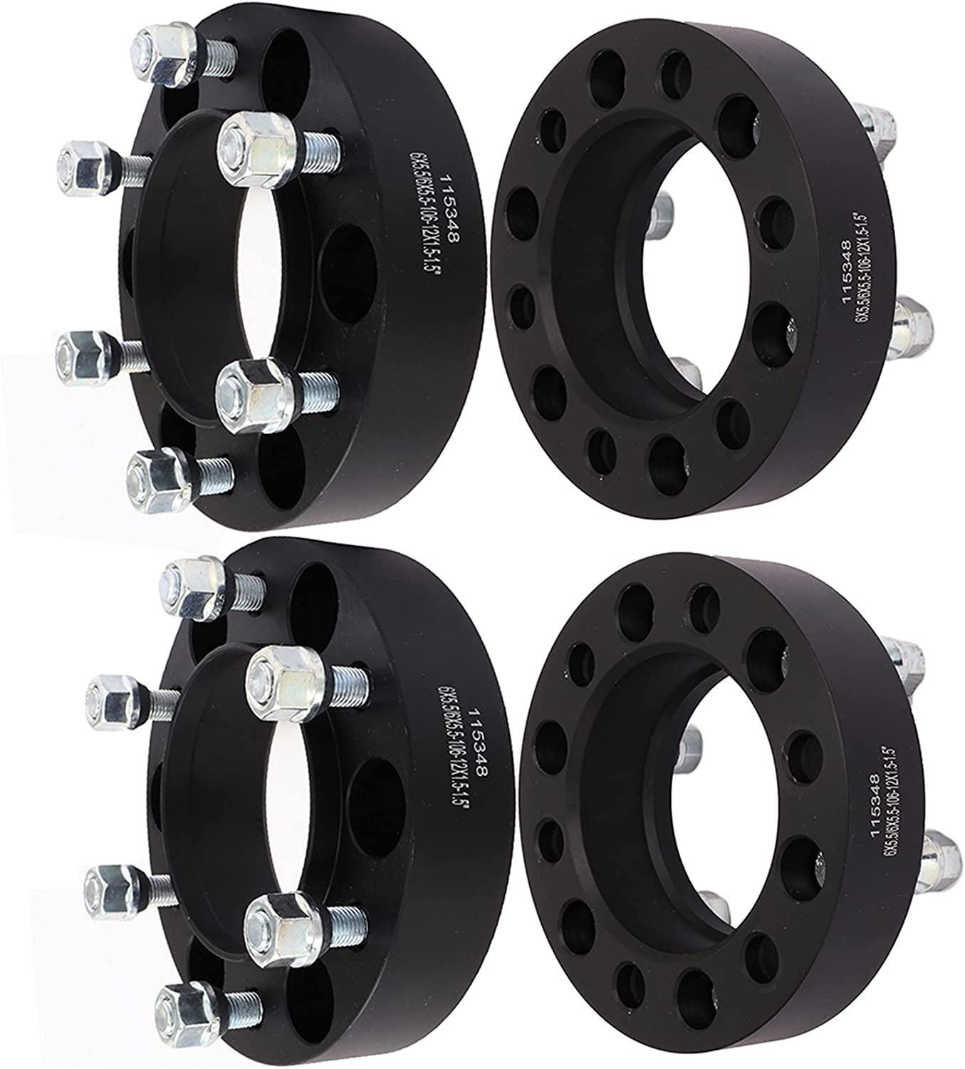 6x5.5 Wheel Spacers Compatible with Tacoma Tundra 4 Runner Thread-Locking Adhensives. 2 inch 6x139.7 Hubcentric Wheel Spacers 106 Hub Bore with 12x1.5 ET Lug Nuts 