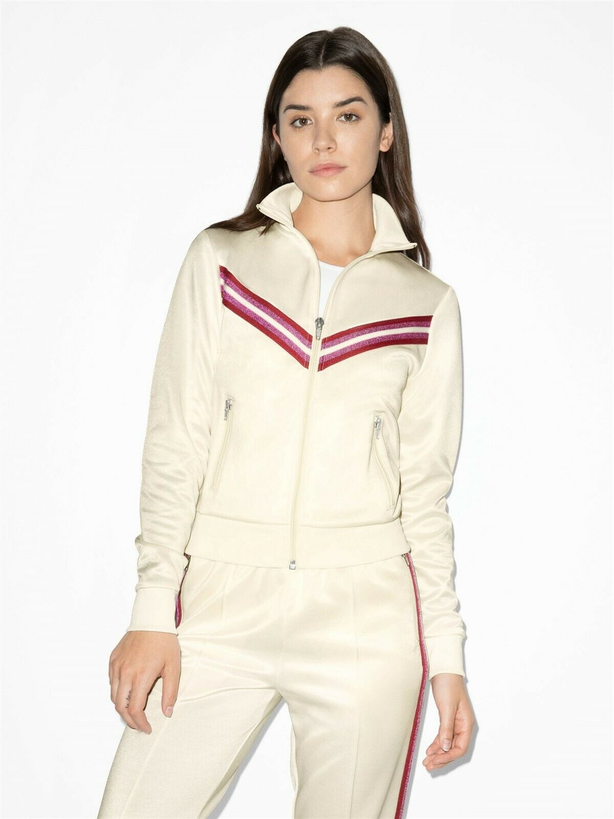 American Apparel Track Crop Zip Up 