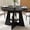 Black, variant on TacleeKii 43" Round Dining Table with Storage Shelf, Kitchen Table with 1.2" Thick MDF Top, Brown