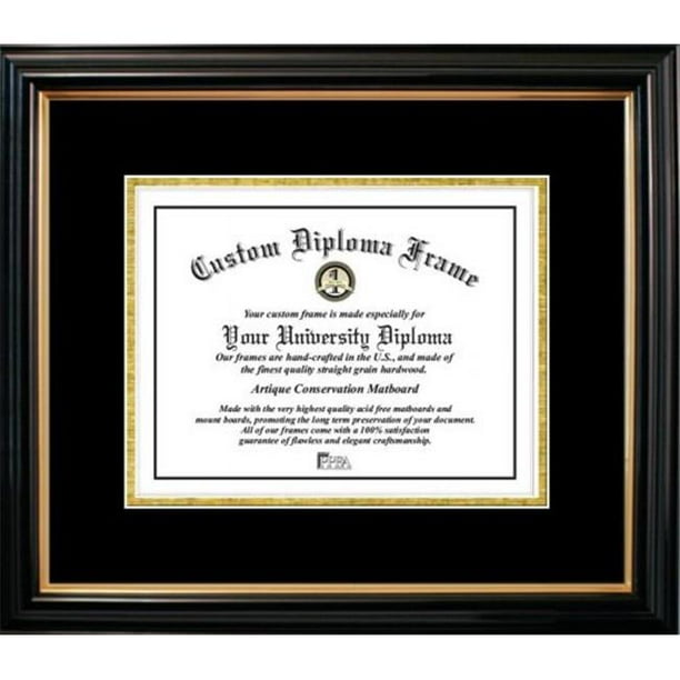 Petite Black Gold Trim & Black Gold Certificate Frame