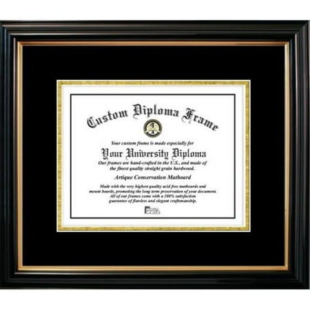 Petite Black Gold Trim Black Gold Certificate Frame