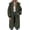 Army Green, variant on Women's Long Puffer Coat Hooded Winter Jacket Quilted Full Length Warm Padded Parka with Pockets