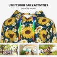 thumbnail image 4 of Haiem Sunflowers for Men's Fashion Hoodies & Sweatshirts with Kangaroo Pocket,Hooded Sweatshirt with Eye-catching Drawstrings-Medium, 4 of 7