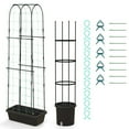 thumbnail image 2 of Spaco 2 Pack Garden Planters with Trellis Cucumber Trellis Tomato Cage-Black, Outdoor Elevated Flower Box for Backyard/Patio/Gardener, 2 of 10