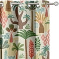 thumbnail image 2 of Vargottam Elegant Tropical Pattern Curtains - Set of 2 Blackout Panels, 52 x 63 Inches - Noise Reducing & Energy-Efficient Room Darkening Window/Door Drapes for Modern Home Dcor- Multicolor, 2 of 9