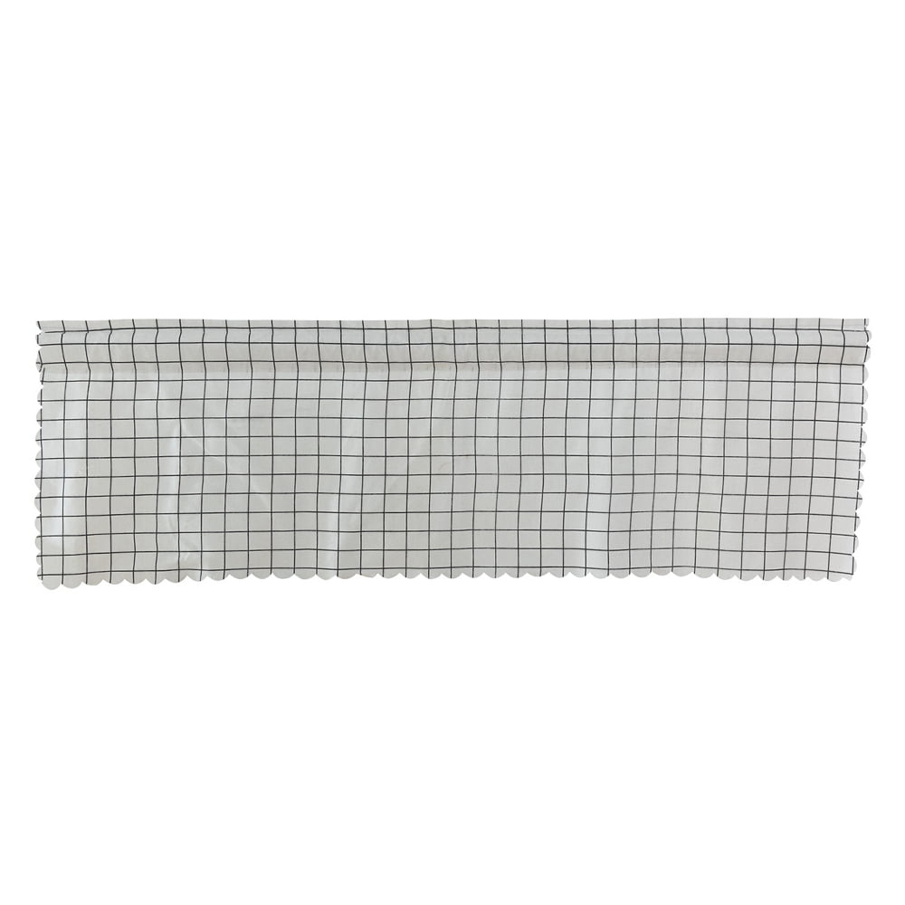 Valance Grid Stripe Style Blackout Window Curtain Valances Short