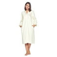 Casual Nights Women's Quilted Long Sleeve Zip Up House Dress Robe