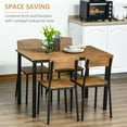 thumbnail image 6 of Knubmt Wood Tabletop Dining Table Set for 4 Person, 1 Pack Metal Frame Rectangular Dining Table with 4 Pcs Chair, 6 of 9