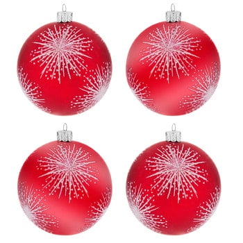 Red Starburst Ball Ornaments Christmas Tree Home Office Decorations 4