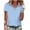 Light Blue, variant on Lmnyox Womens Short Sleeve Golf Shirt Fashion Print Half Zip Collared Shirts Trendy Loose Summer Blouses Outfits