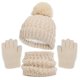 thumbnail image 2 of Gorro y guantes de lana de punto para niños, conjunto de lujo, gorros cálidos para niños, gorro para niñas, bufanda para el cuello, gorro para bebés, Invierno, 2 of 6