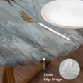 thumbnail image 4 of White Dandelion Round Fitted Table Cover Vintage Oil Painting Modern Art Waterproof Table Cloth with Elastic Edge Wipeable Tablecloth for Picnic Camping Party Fits 55"-60" Diameter, 4 of 8